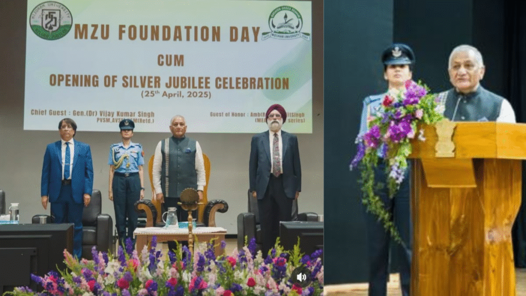 Squadron Leader Manisha Padhi on dias